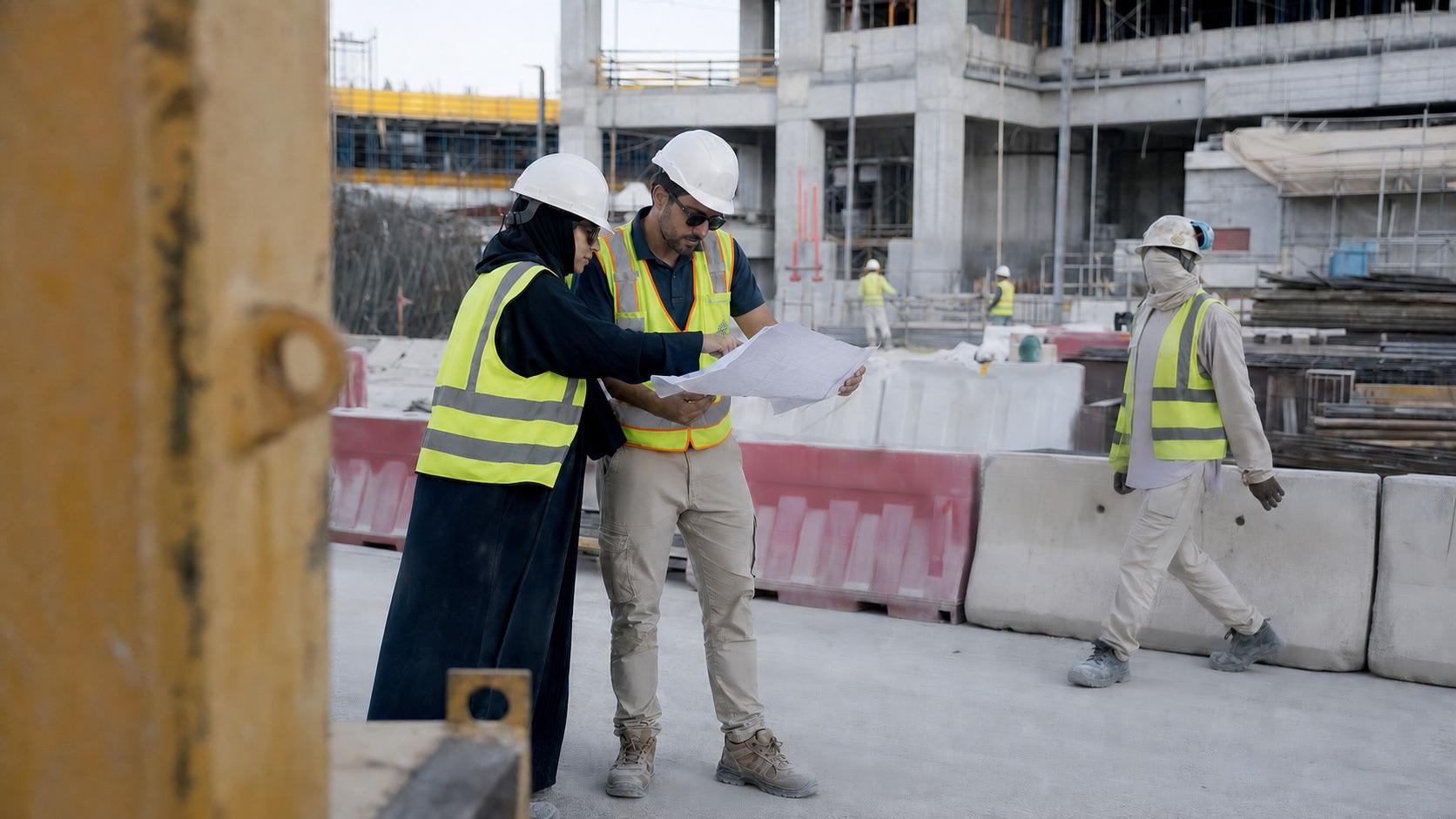 UAE project and workforce leaders comparing a hiring ramp-up plan with permit capacity